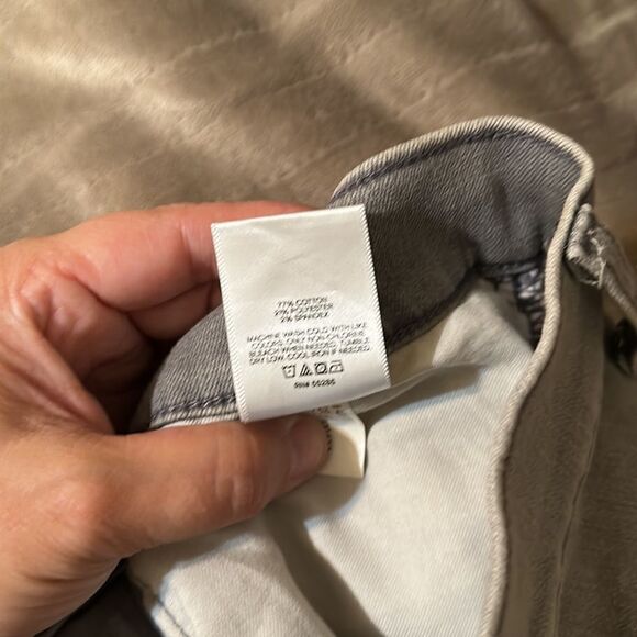 EXPRESS 6R Denim Perfect Light Gray Wash Slim High Rise Jeans - Picture 10 of 10